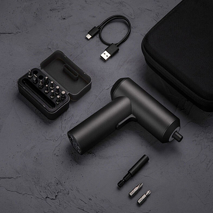 Электроотвертка Xiaomi Mi Cordless Screwdriver (DZN4019TW) 12 в 1 черная