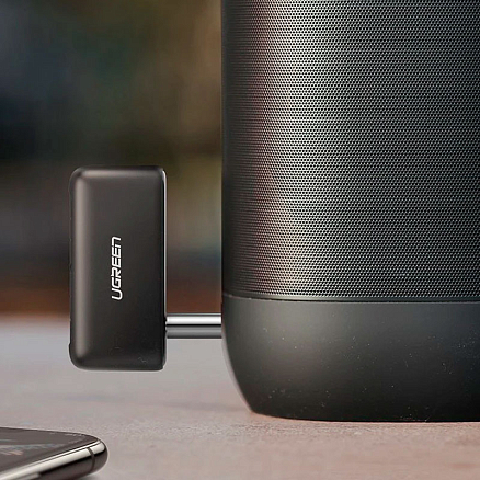 Bluetooth аудио адаптер (ресивер) в разъем 3,5 мм aptX Ugreen CM127 с громкой связью черный