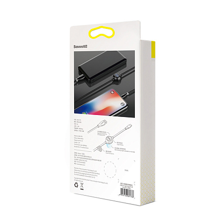 Кабель USB - Lightning для зарядки iPhone 1,2 м 2А с дисплеем Baseus Big Eye Digital черный