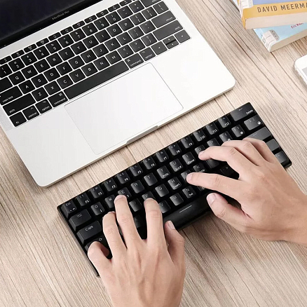 Клавиатура беспроводная Bluetooth Royal Kludge RK61 RK Red механическая с подсветкой игровая черная