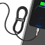 Кабель USB - Lightning для зарядки iPhone 1 м 2.4А плетеный Baseus Cafule Metal Data черно-серебристый