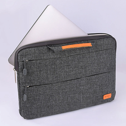 Сумка для ноутбука до 15,4 дюйма с подставкой WiWU Smart Stand серая