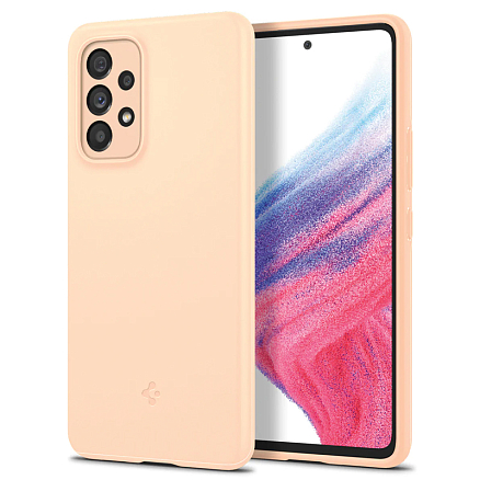 Чехол для Samsung Galaxy A53 пластиковый тонкий Spigen Thin Fit персиковый