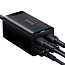 Зарядное устройство сетевое с двумя USB и двумя Type-C входами 3А 65W с кабелем Baseus GaN3 Pro (быстрая зарядка QC 4.0, 3.0, PD) черное