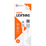 Кабель USB - Lightning для зарядки iPhone 1 м 3A плетеный Digitalpart LC-306 белый