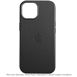 Чехол для iPhone 14 кожаный Digitalpart Magsafe черный