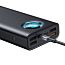 Внешний аккумулятор Baseus Amblight 30000мАч (4хUSB, Type-C, ток 3А, быстрая зарядка PD, QC 3.0, 33Вт) черный