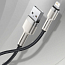 Кабель USB - Lightning для зарядки iPhone 2 м 2.4А плетеный Baseus Cafule Metal Data черный