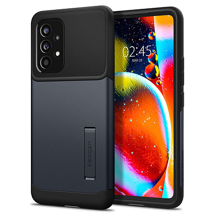 Чехол для Samsung Galaxy A53 гибридный с подставкой Spigen Slim Armor черно-графитовый