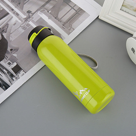 Бутылка для воды спортивная с трубочкой Sporty 500 мл салатовая