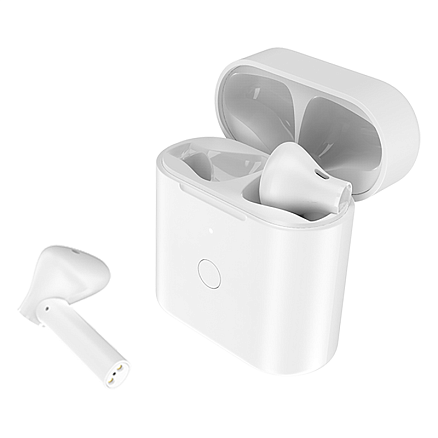 Наушники TWS беспроводные Bluetooth QCY T7 вкладыши с микрофоном белые