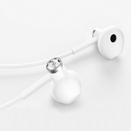 Наушники Xiaomi Mi Dual Driver Earphones в разъем Type-C вкладыши с микрофоном и пультом белые