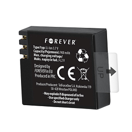 Аккумулятор Forever для экшн-камер SC-100, SC-200, SC-210 Plus, SC-300, SC-400 Plus 900mAh Forever (Польша)