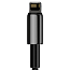 Кабель USB - Lightning для зарядки iPhone 2 м 2.4А плетеный Baseus Tungsten Gold черный