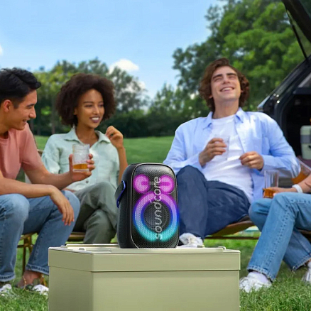 Портативная колонка Anker SoundCore Rave Neo 2 для вечеринок с защитой от воды и подсветкой черная