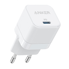Зарядное устройство сетевое Type-C 20W Anker PowerPort III Cube (быстрая зарядка PD) белое