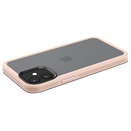 Чехол для iPhone 12 Mini гибридный Spigen Cyrill Color Brick прозрачно-розовый