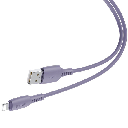 Кабель USB - Lightning для зарядки iPhone 1,2 м 2.4А Baseus Colourful фиолетовый