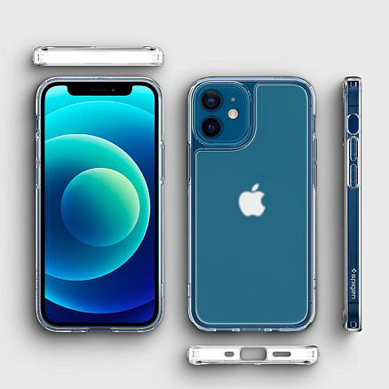 Чехол для iPhone 12 Mini гибридный Spigen Quartz Hybrid прозрачный матовый