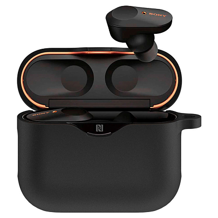 Чехол для наушников Sony WF-1000XM3 силиконовый Spigen SGP Silicone Fit черный