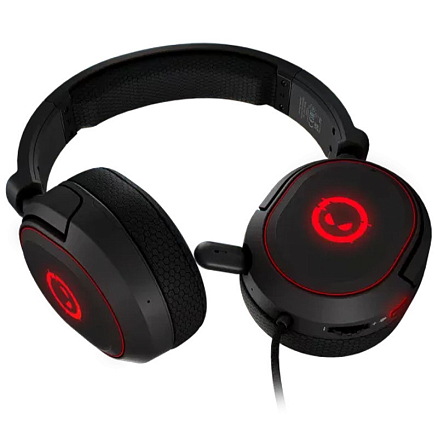 Наушники Lorgar Kaya 460 полноразмерные с микрофоном и подсветкой игровые черные