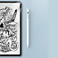Стилус активный для Apple iPad тонкий 1,2 мм Usams ZB135 белый