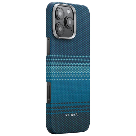 Чехол для телефона Pitaka Tactile Woven для iPhone 16 Pro (синий)
