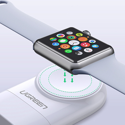 Беспроводная зарядка для Apple Watch магнитная MFi Ugreen CD144 белая