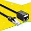 Кабель-удлинитель (патч-корд) RJ45 Cat.6 UTP длина 0,5 м Ugreen NW112 черный