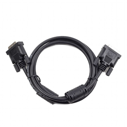 Кабель DVI-D - DVI-D (папа - папа) длина 1,8 м Cablexpert CC-DVI2L-BK-6 с ферритами черный