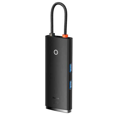 Хаб (разветвитель) Type-C - HDMI, 2 х USB 3.0, Type-C, SD, microSD Baseus Lite Series черный