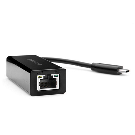 Переходник Type-C  - Ethernet RJ45 (папа - мама) с кабелем Ugreen 30287 черный