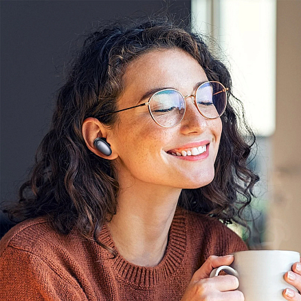 Наушники TWS беспроводные Ugreen WS118 HiTune X6 вакуумные с микрофоном и активным шумоподавлением темно-серые