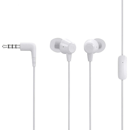 Наушники JBL C50HI вакуумные с микрофоном белые