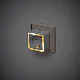 Розетка-ночник с датчиком освещенности и автовыключением Brennenstuhl NL 02 ED белая