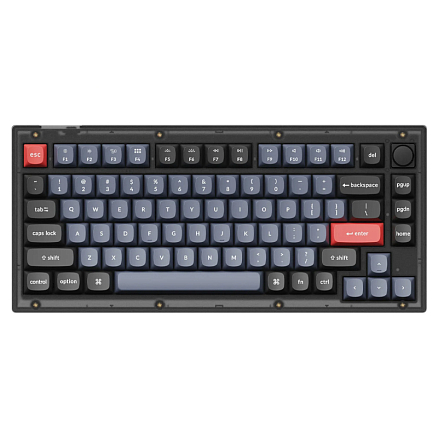 Клавиатура Keychron V1 RGB (Keychron K Pro Red) механическая с подсветкой игровая черная