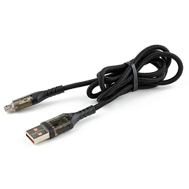 Кабель USB - MicroUSB для зарядки 1 м 3A плетеный Digitalpart MC-350T черный