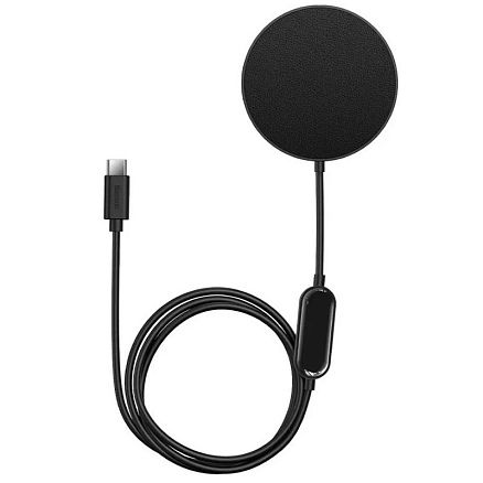 Беспроводная зарядка для телефона 15W 2A Baseus Simple Mini 2 Magnetic 15W (быстрая зарядка PD) черная
