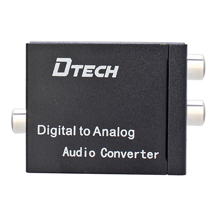 Аудио декодер SPDIF Toslink и Coaxial в 2RCA Dtech DT-6522