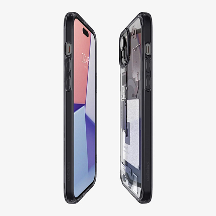 Чехол для iPhone 15 гибридный Spigen Ultra Hybrid Zero One MagSafe серый