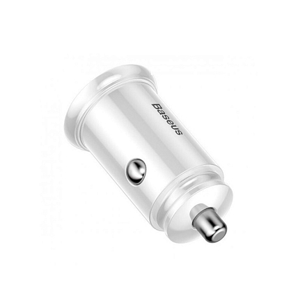 Зарядное устройство автомобильное с двумя USB входами 4.8A Baseus Grain Pro белое