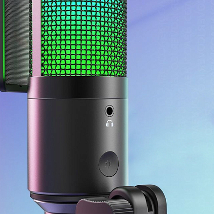 Микрофон для стрима с поп-фильтром Fifine K669 Pro 3 черный