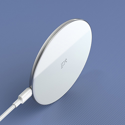 Беспроводная зарядка для телефона Baseus Simple 15W (быстрая зарядка) белая