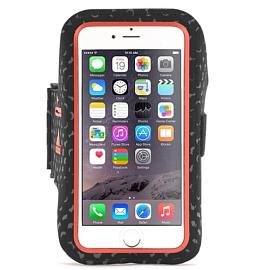 Чехол для iPhone 6 Plus, 6S Plus спортивный наручный Griffin (США) Armband Adidas черно-красный