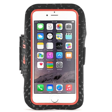 Чехол для iPhone 6 Plus, 6S Plus спортивный наручный Griffin (США) Armband Adidas черно-красный