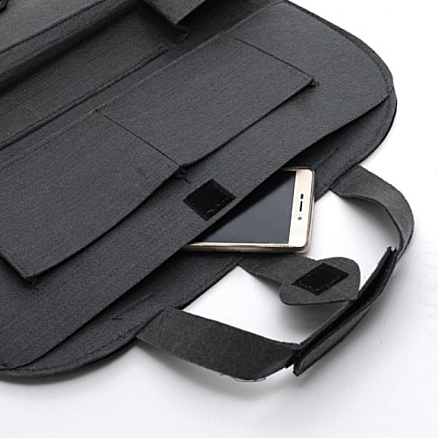 Органайзер в салон автомобиля на спинку сиденья Joyroom серый