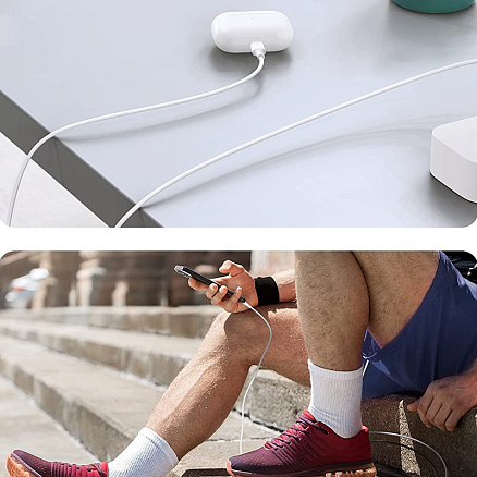 Кабель Type-C - Lightning для зарядки 1.5 м 3А 18W MFi Ugreen US171 (быстрая зарядка PD) белый