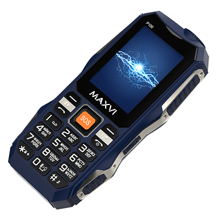 Мобильный телефон Maxvi P100 с аккумулятором на 5500 мАч синий