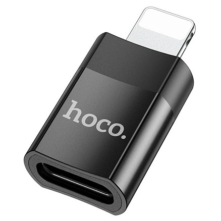 Переходник Lightning - USB Type-C (папа - мама) Hoco UA17 черный