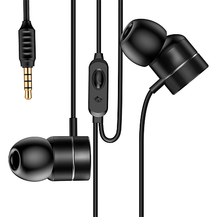 Наушники Baseus Encok H04 вакуумные с микрофоном и пультом черные